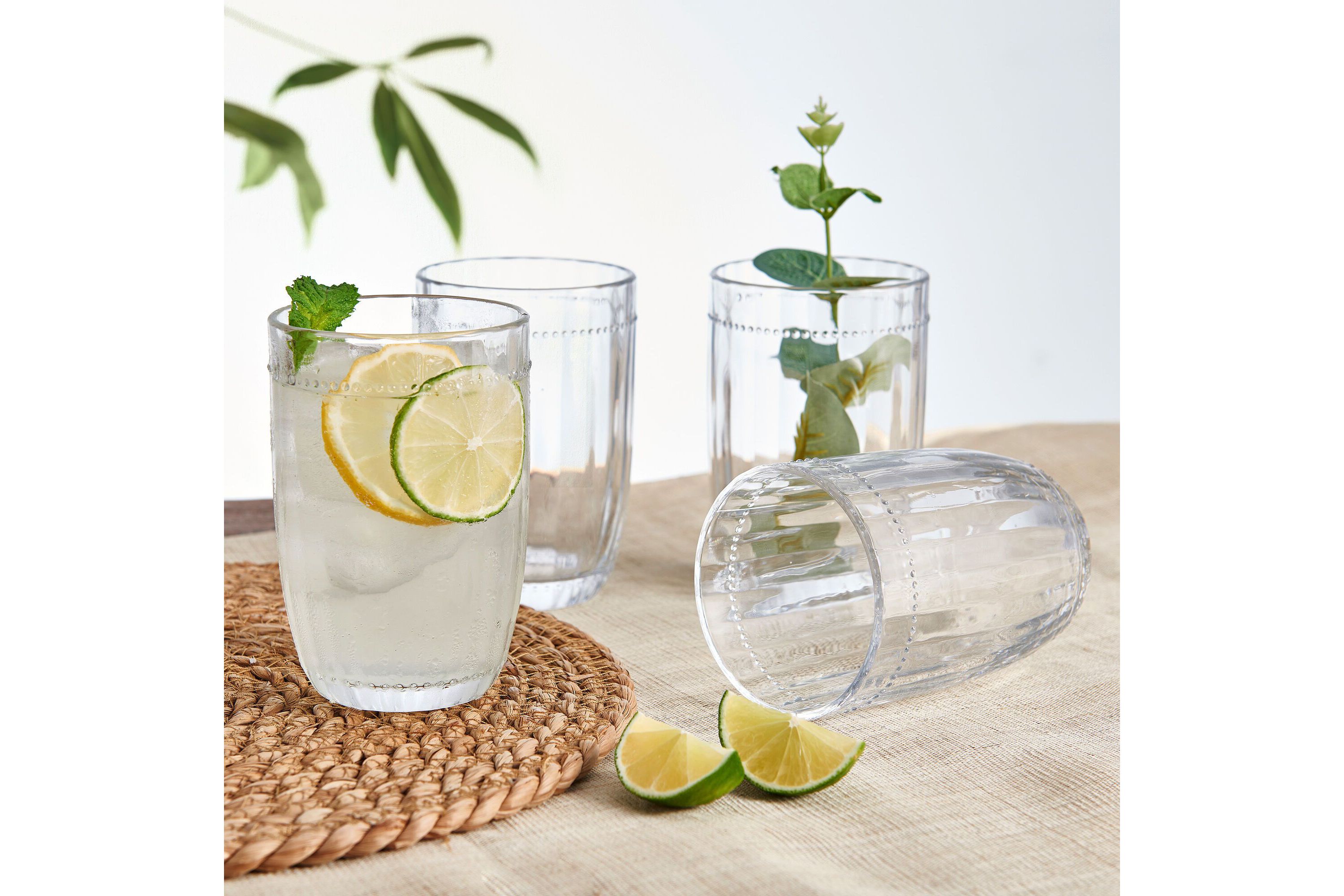 Trestle 10-ounce Rocks Double Old Fashioned, Set of 4, Clear