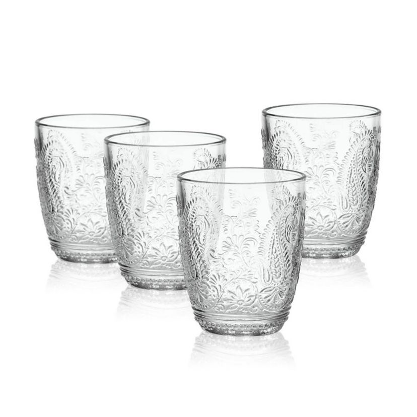 Trestle 10-ounce Rocks Double Old Fashioned, Set of 4, Clear