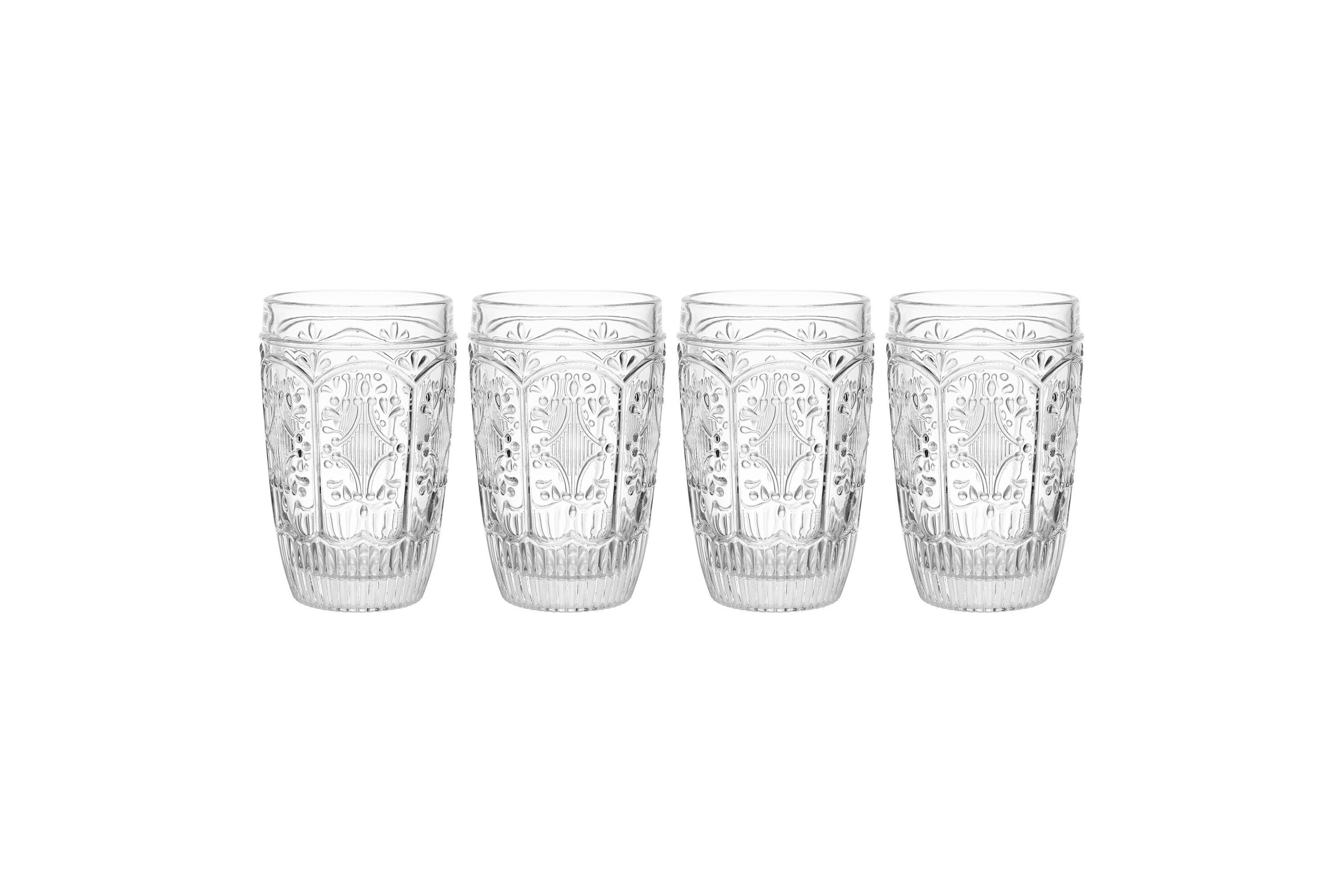 Villa Palm Rocks Double Old Fashioned, Set of 4, Green, 10-ounce