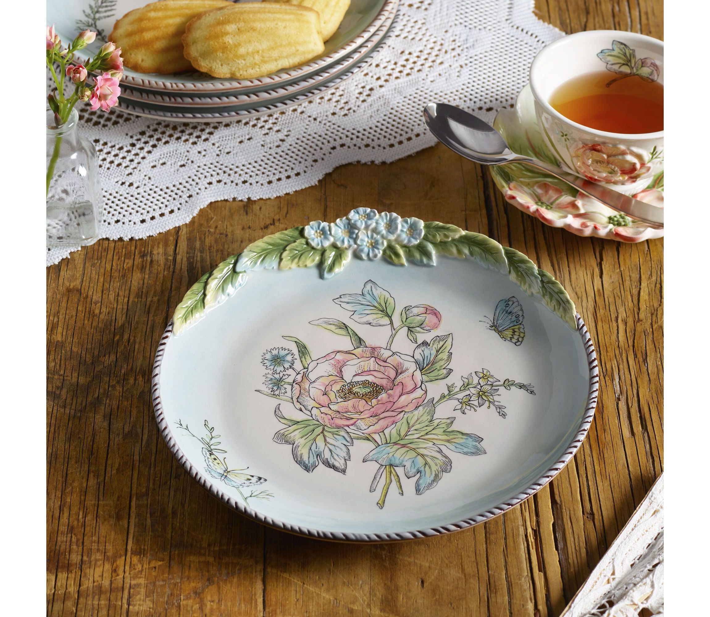English Garden Bloom Accent Plate, Set of 4