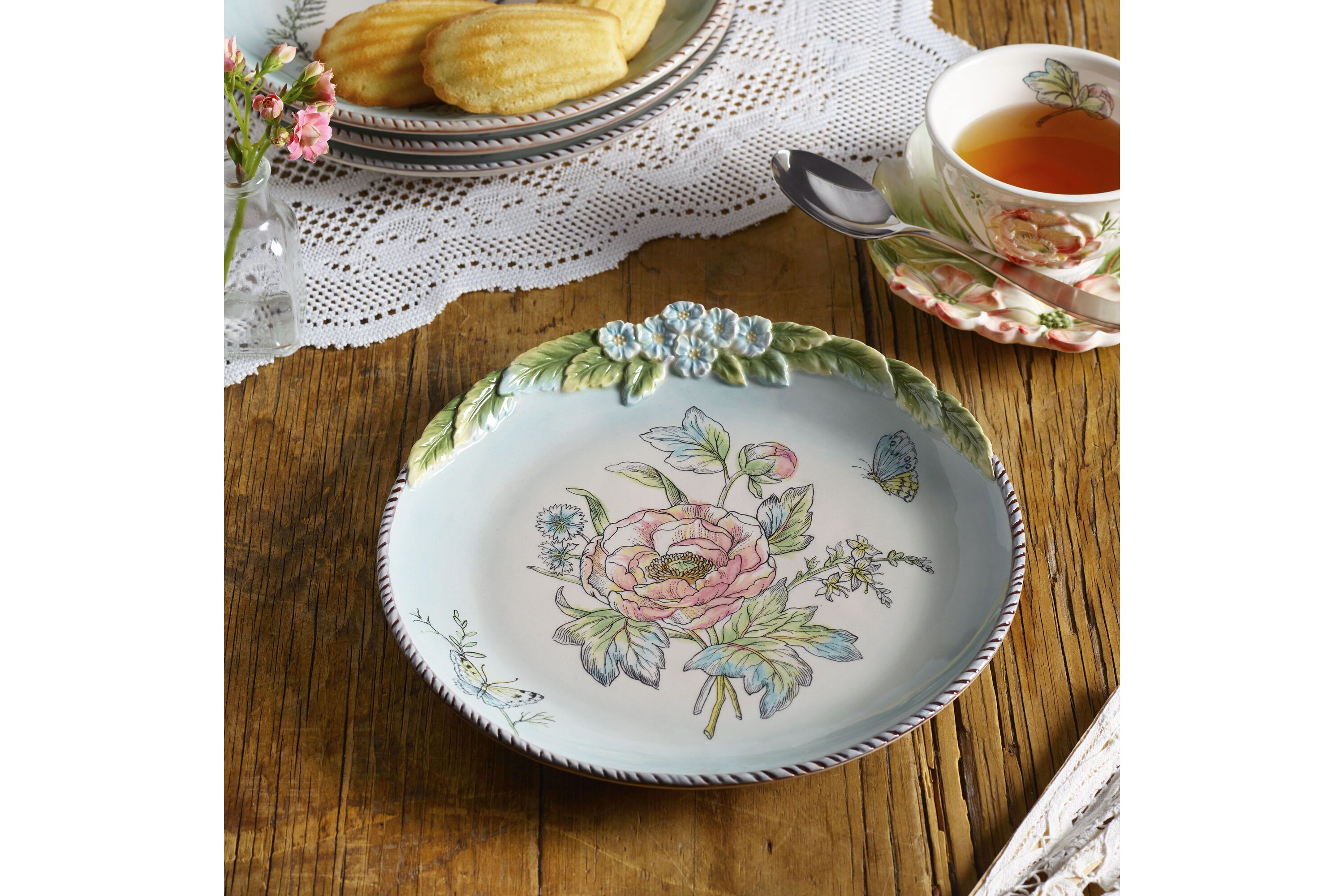 English Garden Bloom Accent Plate, Set of 4
