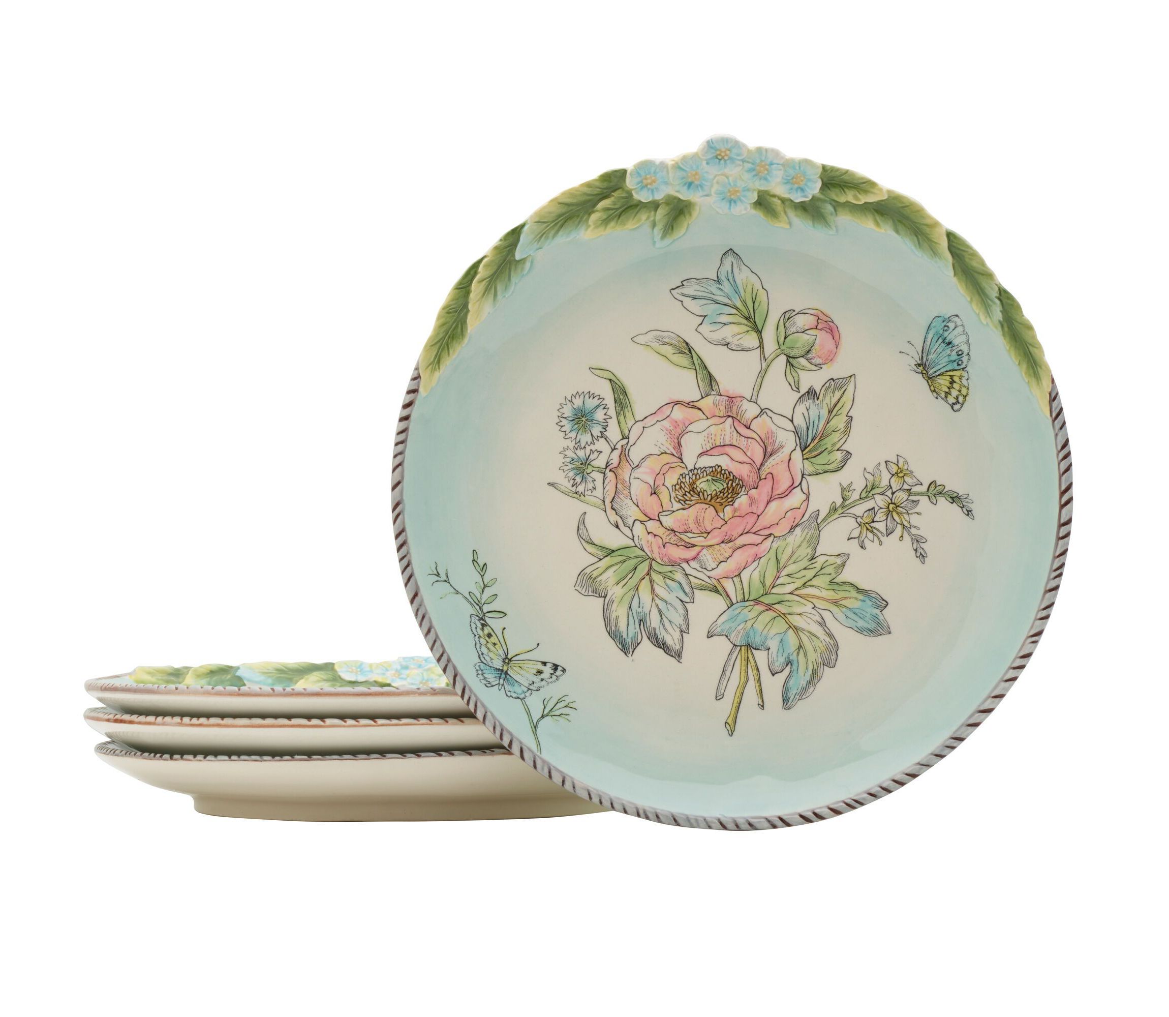 English Garden Bloom Accent Plate, Set of 4