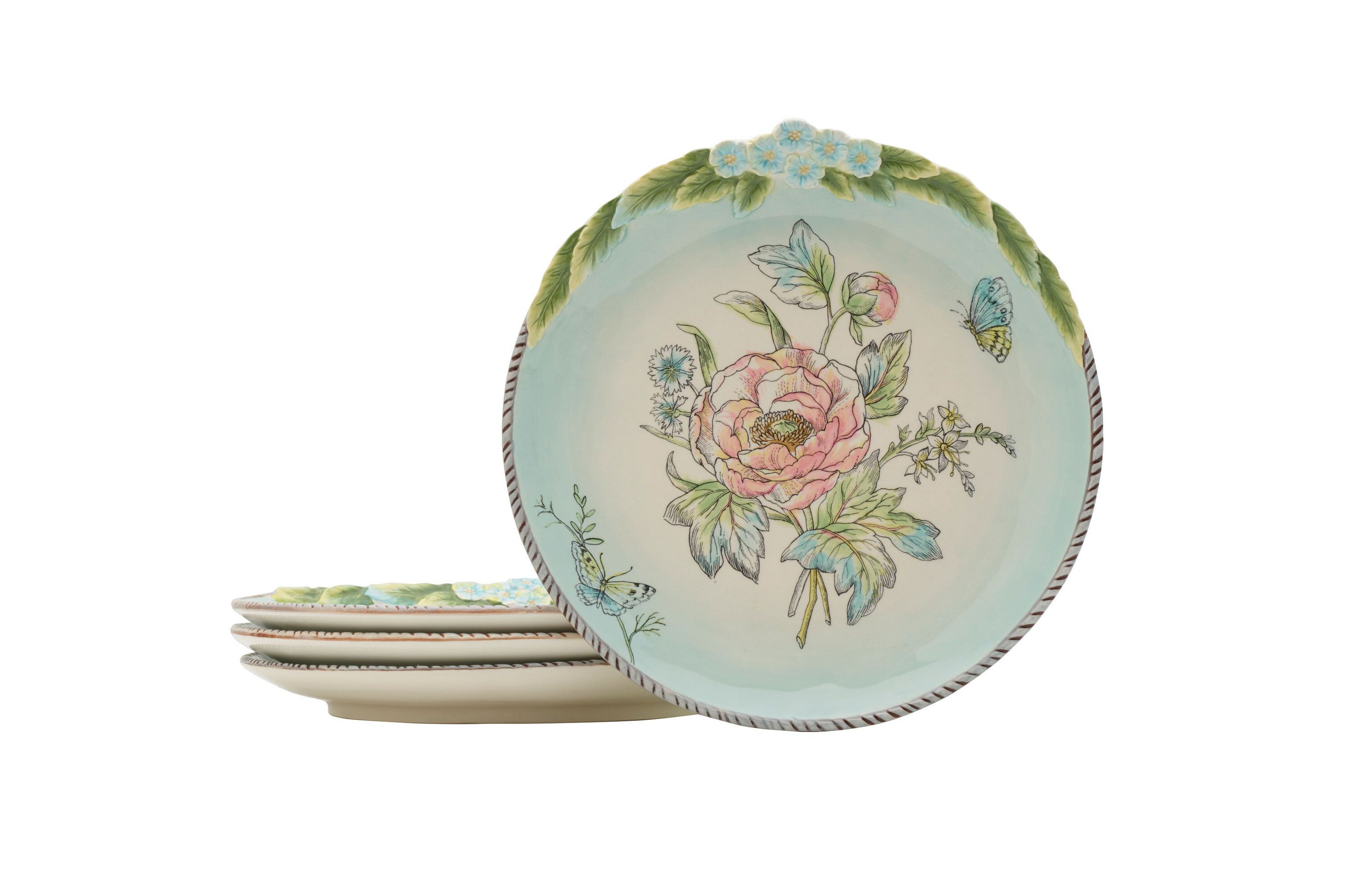 English Garden Bloom Accent Plate, Set of 4