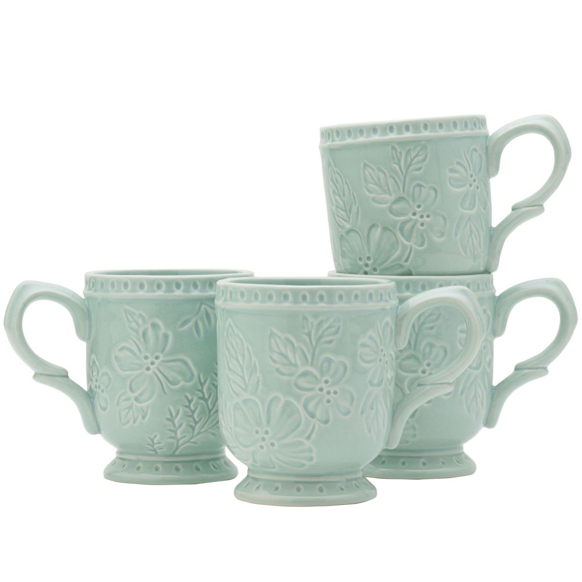 English Garden 12-oz Mugs, Set of 4
