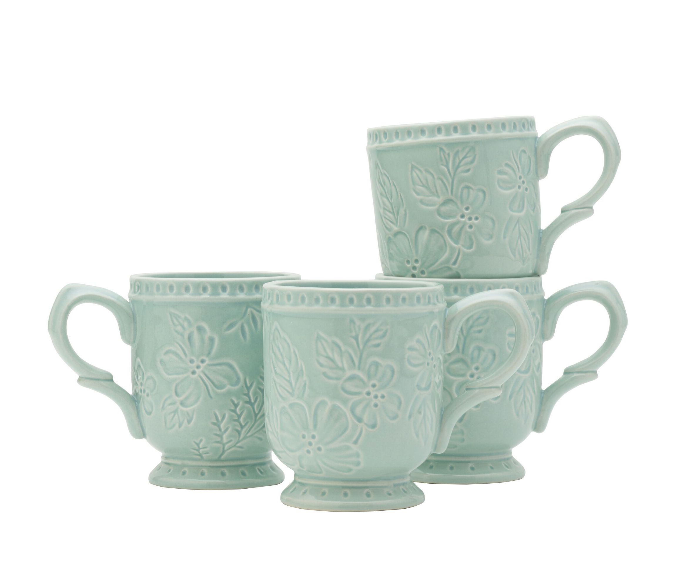 English Garden 12-oz Mugs, Set of 4