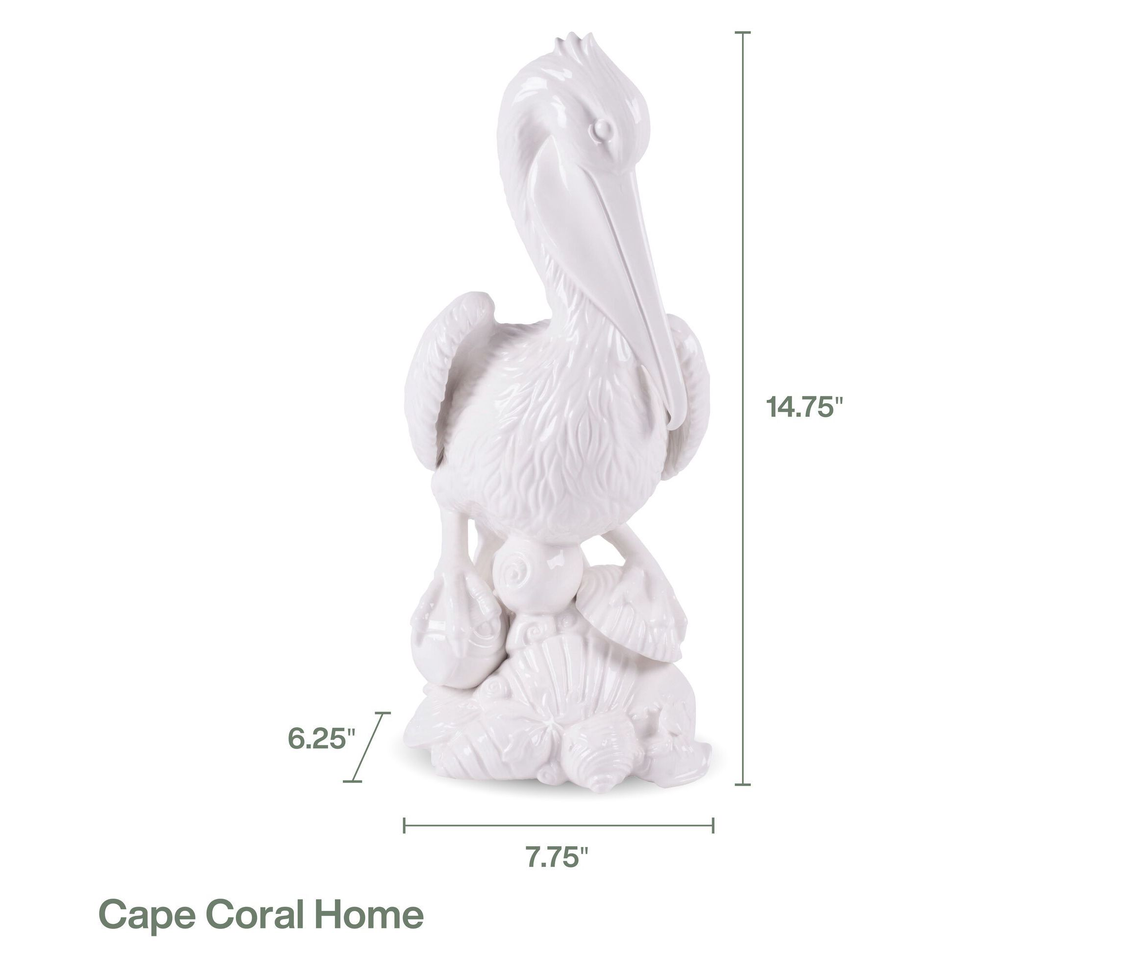Cape Coral Home Tall Pelican Figurine