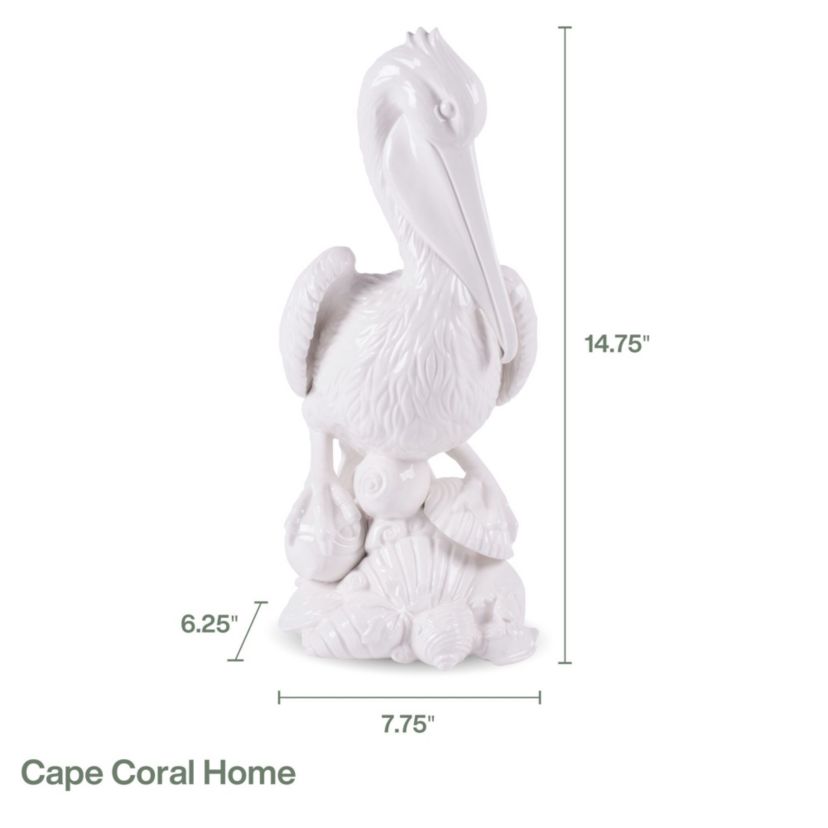 Cape Coral Home Tall Pelican Figurine