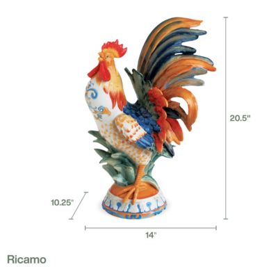 Ricamo Rooster Figurine