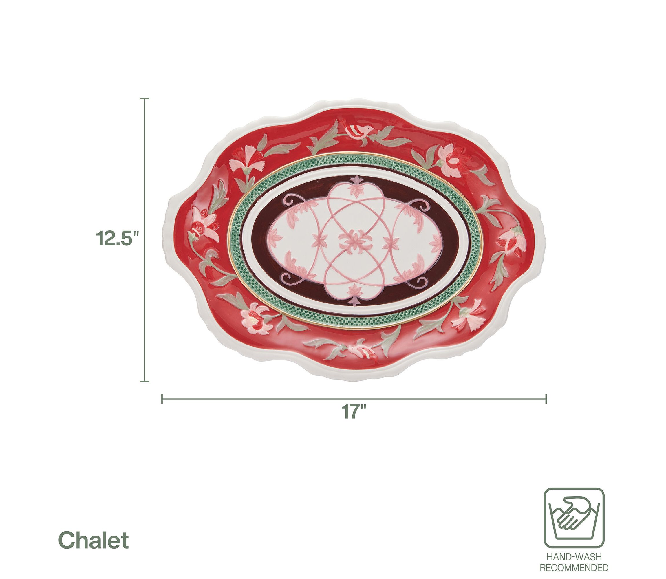 Chalet 17-in Oval Platter