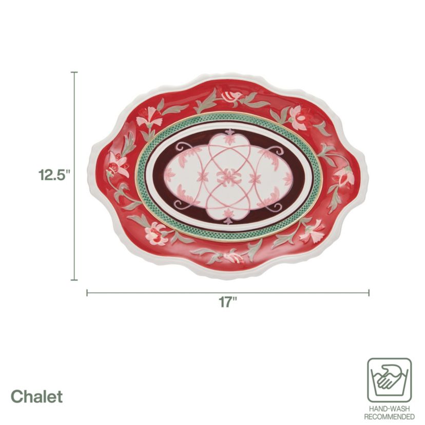Chalet 17-in Oval Platter