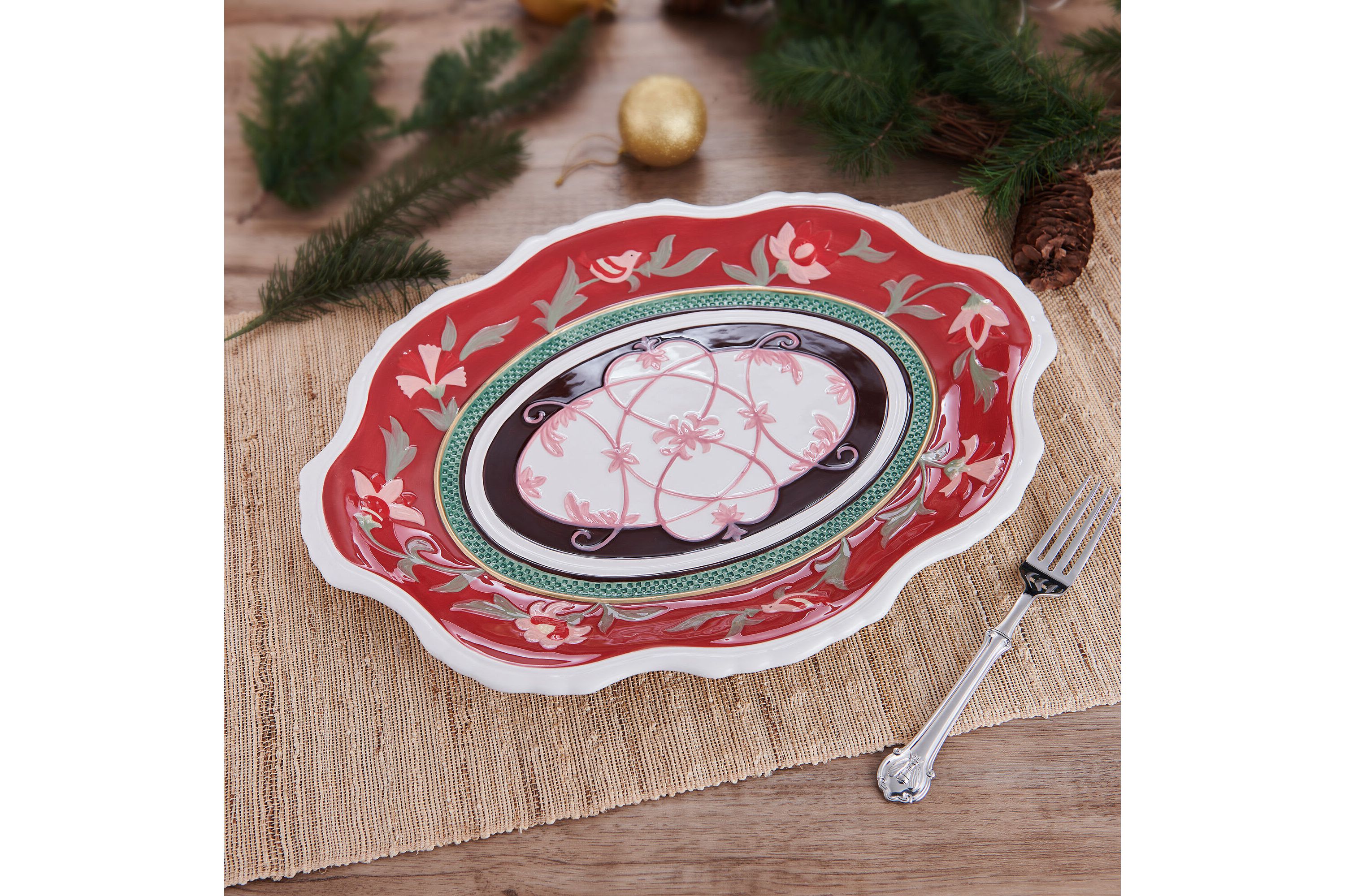 Chalet 17-in Oval Platter