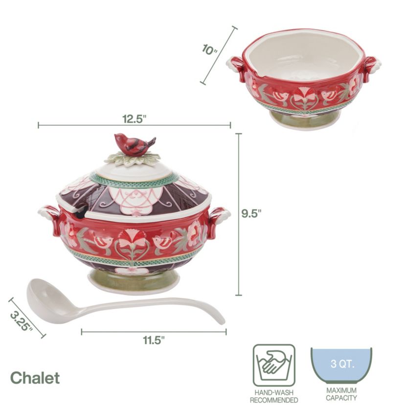 Chalet 3-qt Soup Tureen w/Ladle