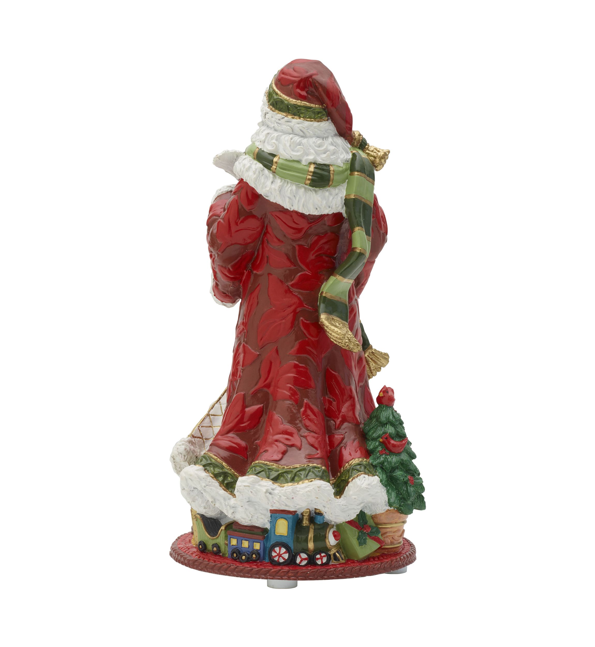 Holiday Home African American Santa Musical Figurine