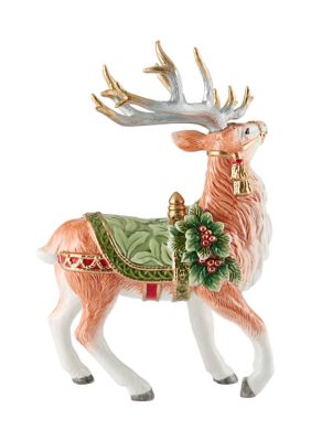 Fitz And Floyd Holiday Home Green Deer Figurine