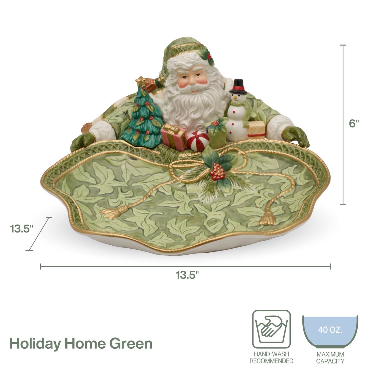 Holiday Home Green Santa Server