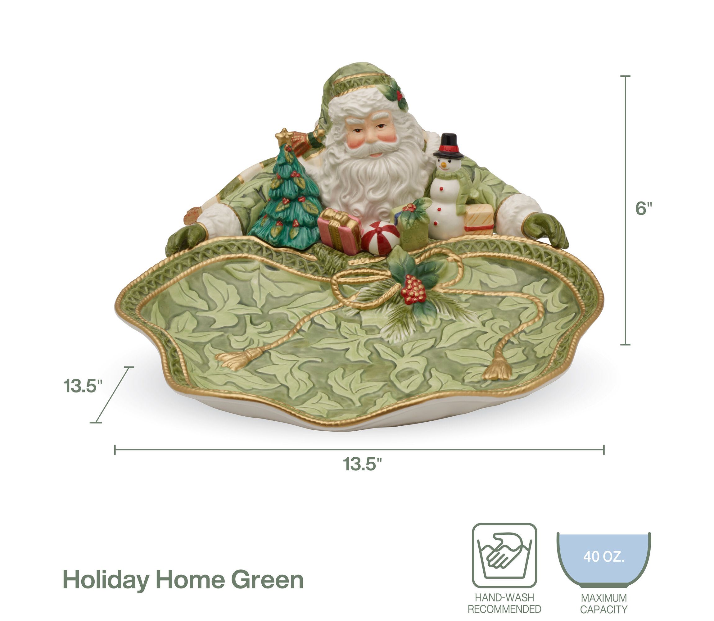 Holiday Home Green Santa Server