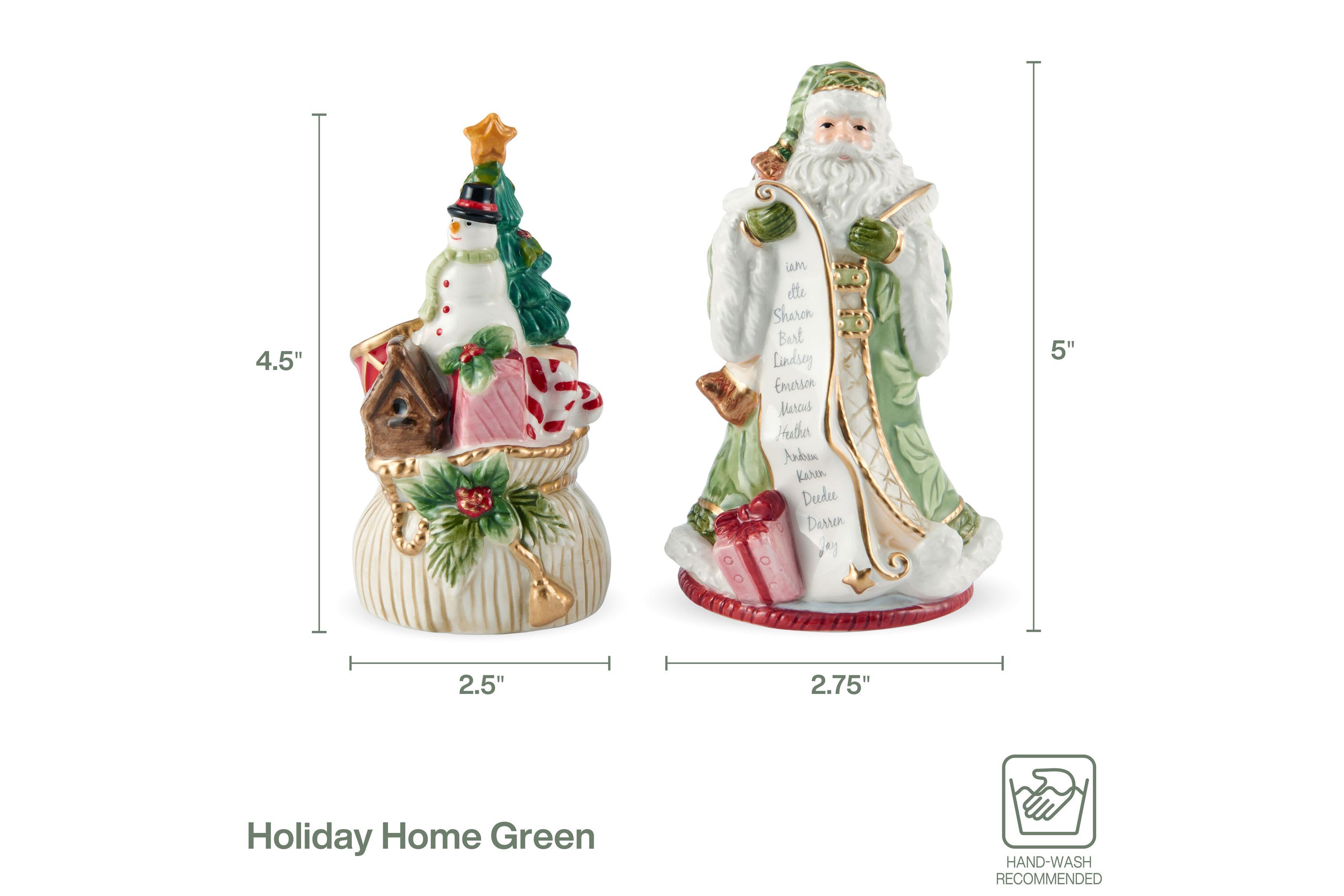 Holiday Home Green Salt and Pepper Set