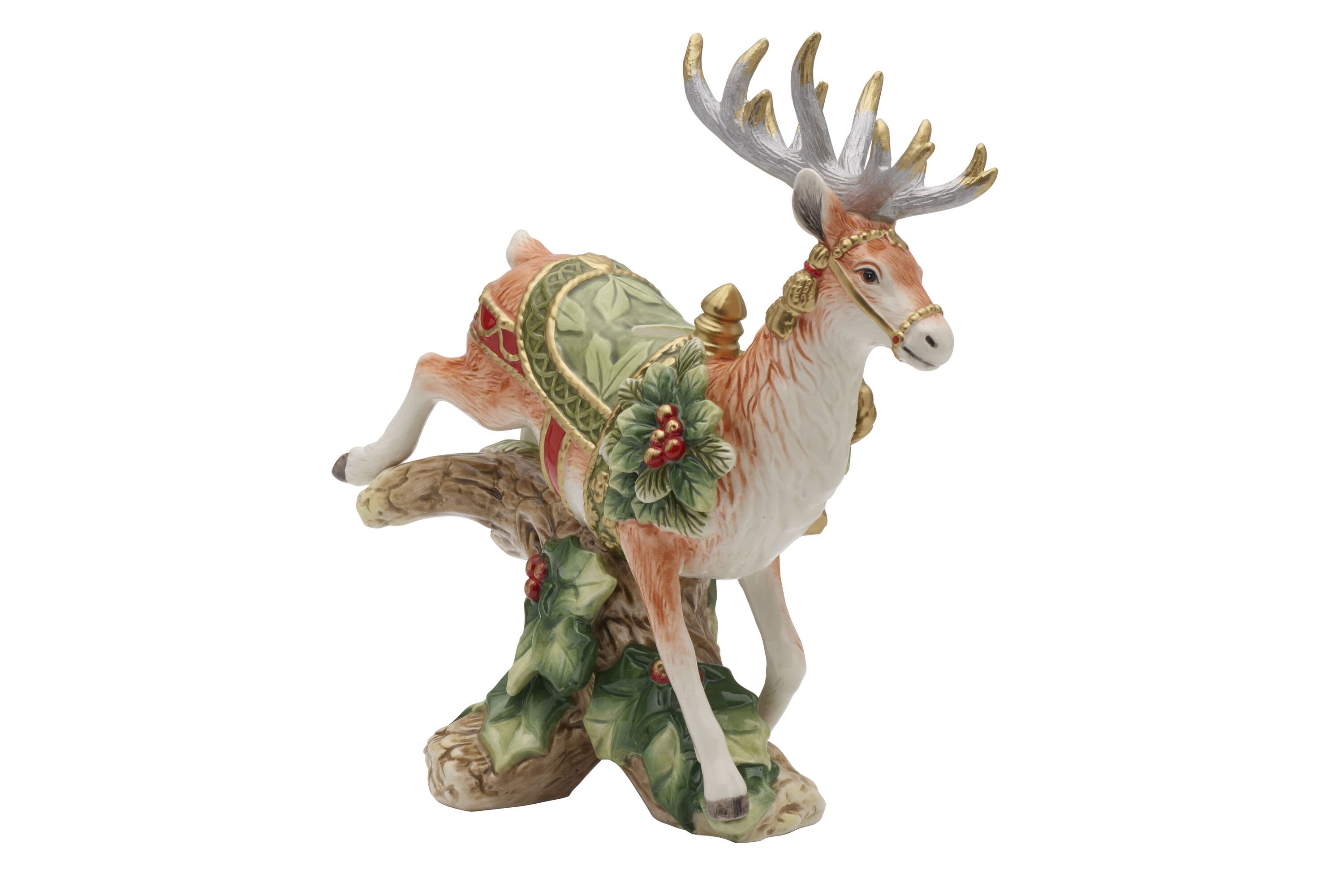 Holiday Home Green Land Deer Candleholder
