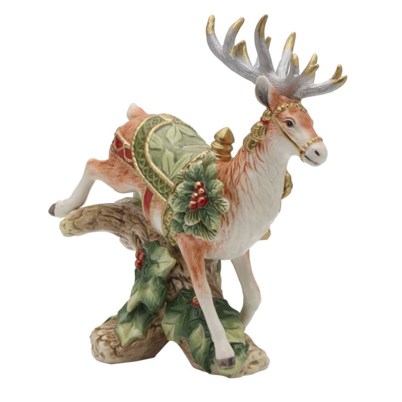 Holiday Home Green Land Deer Candleholder