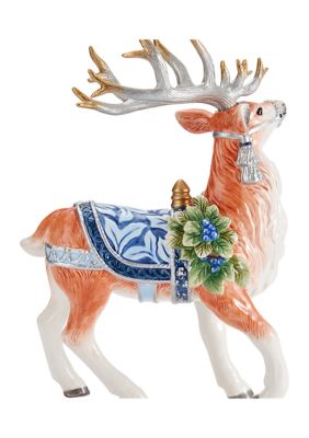 Fitz And Floyd Holiday Home Blue Deer Figurine