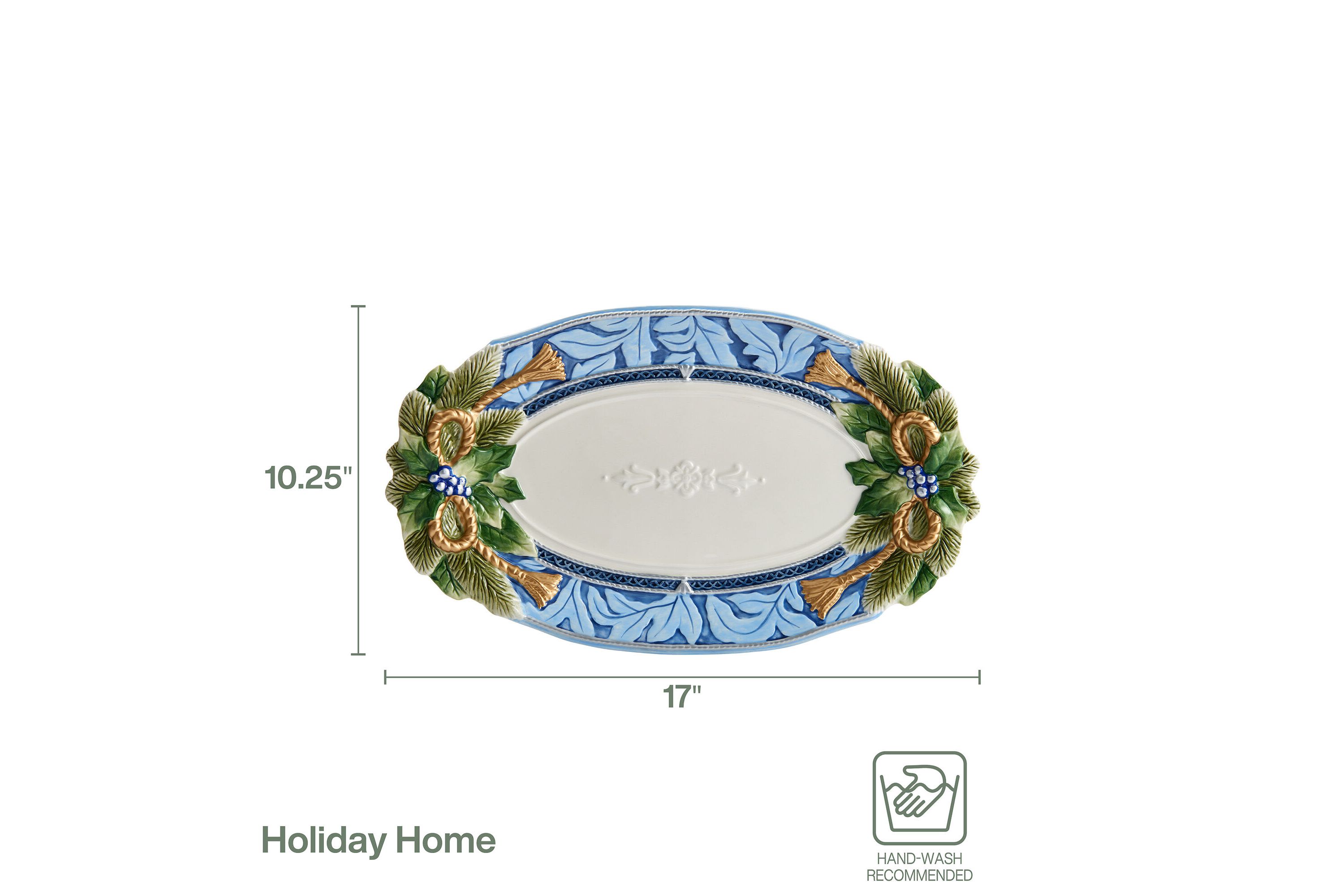 Holiday Home Blue Large Platter