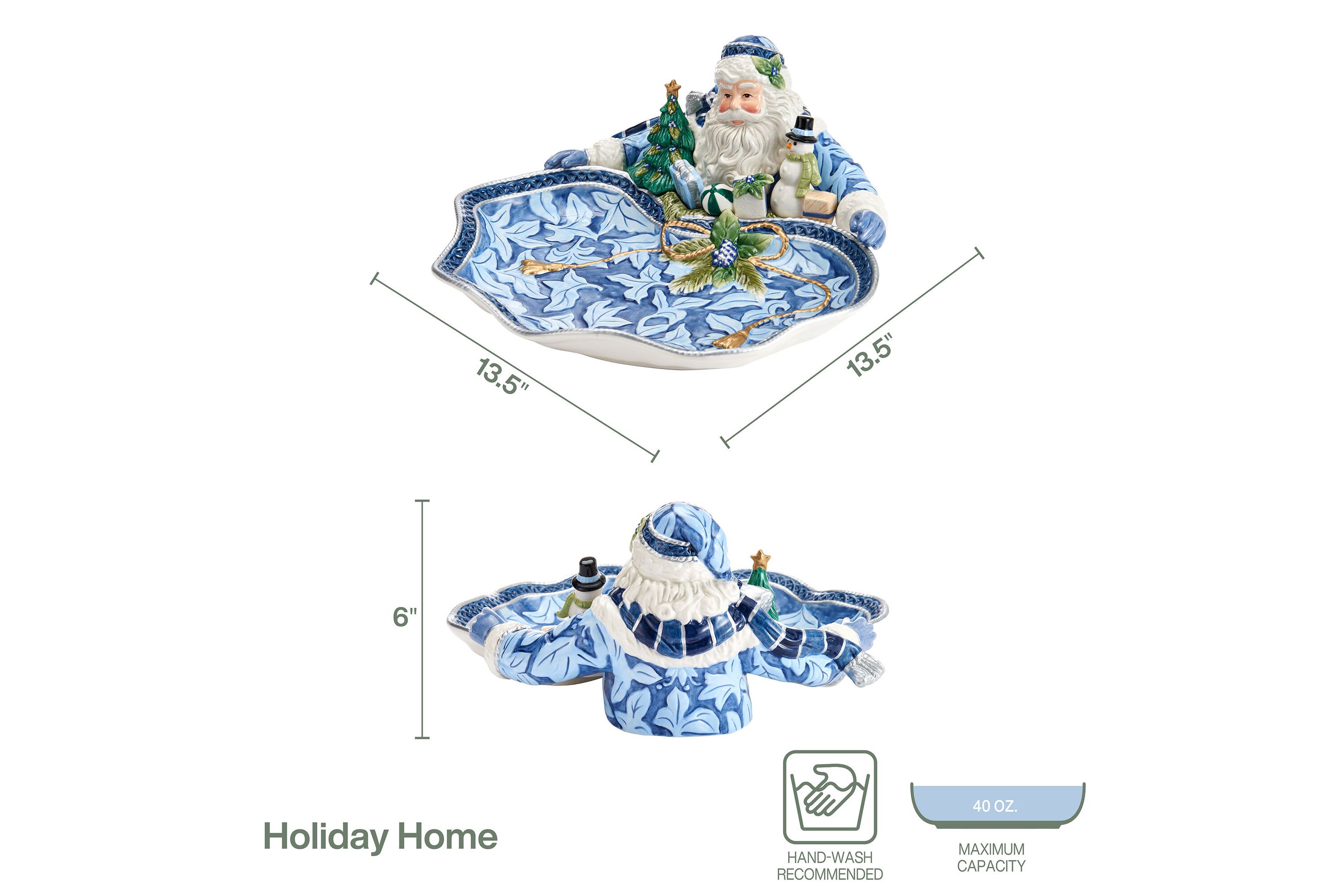 Holiday Home Blue Santa Server