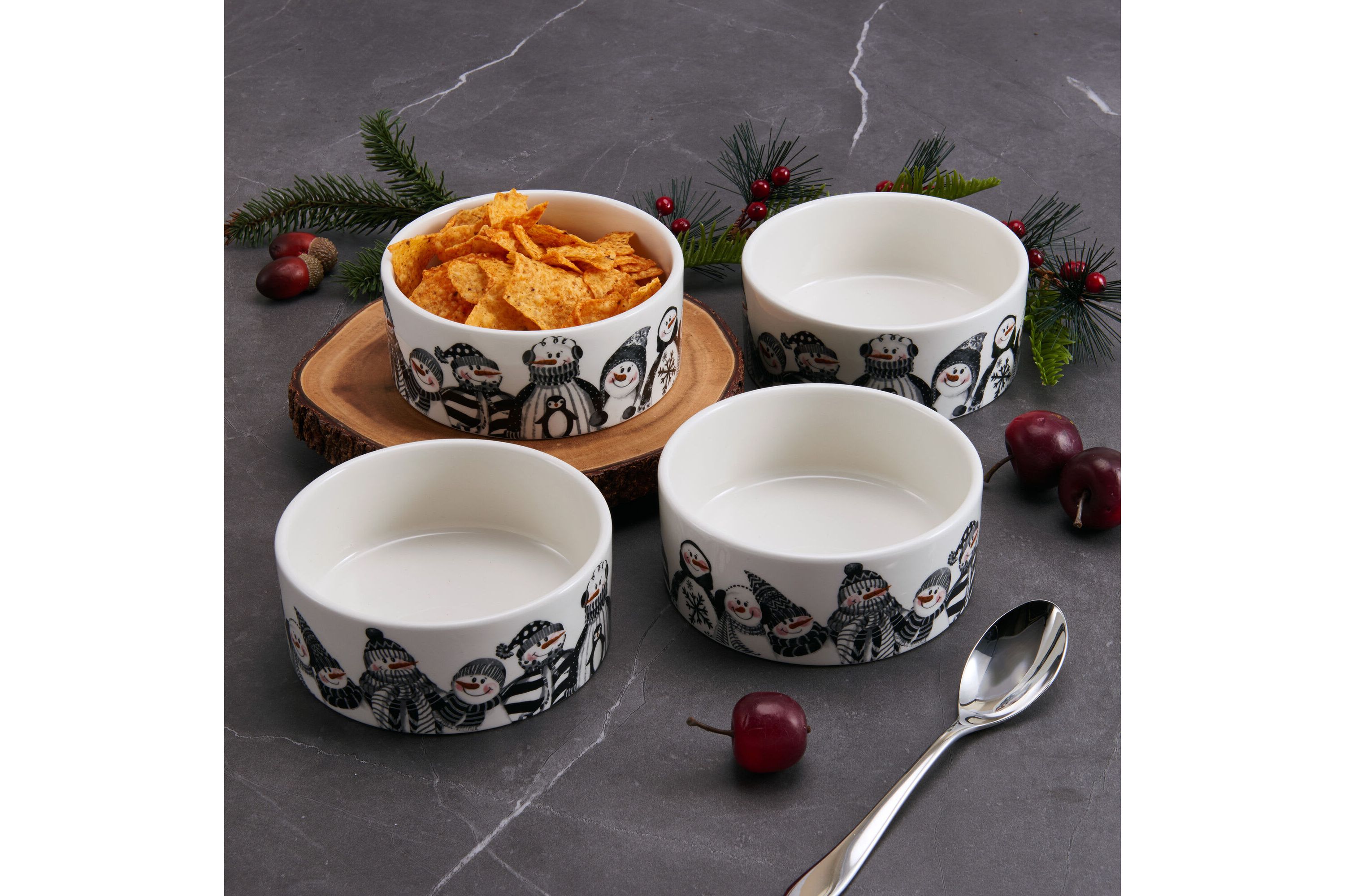 Snow Days Snack Bowl Set, Set of 4
