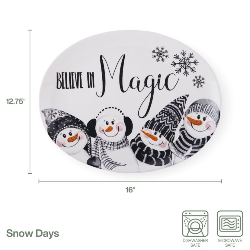 Snow Days 16-in Large Platter