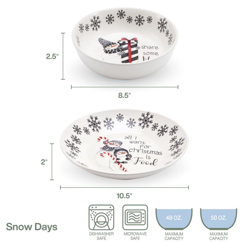 Snow Days Serve Bowls, Set of 4