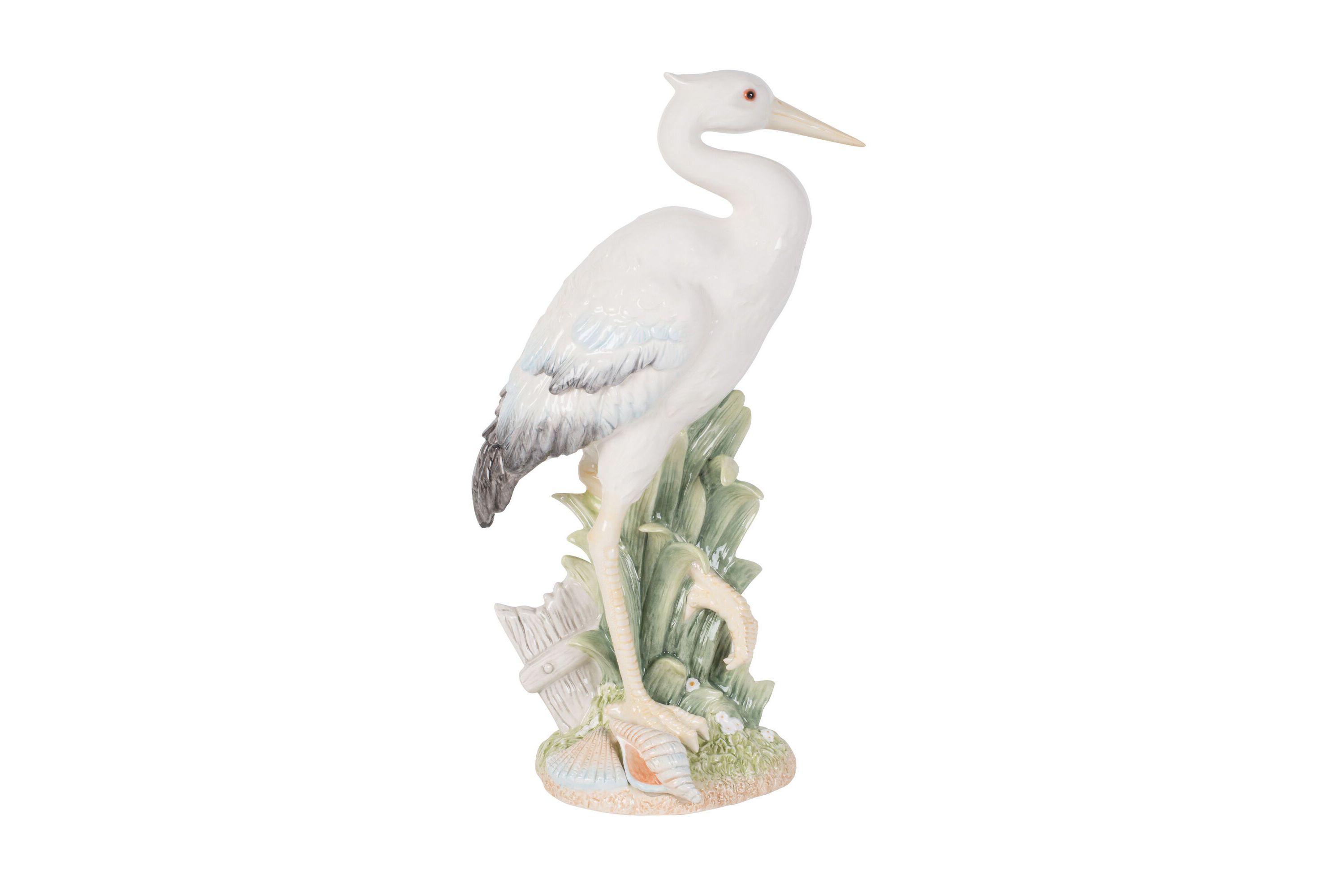 Newport Home Tall Egret Figurine w/face forward
