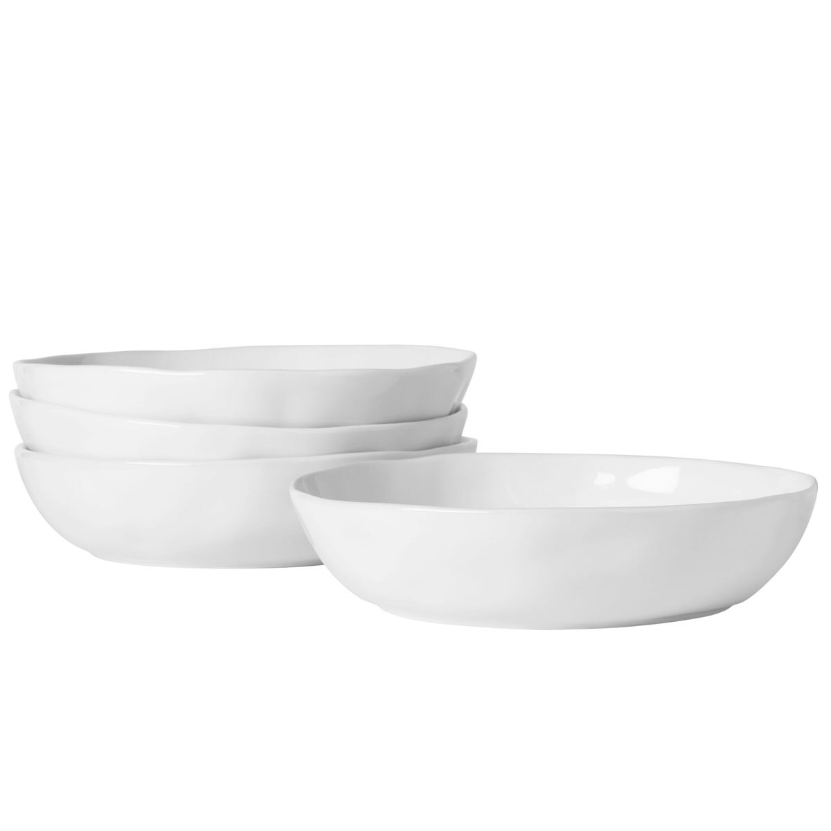 Everyday White Dinner Bowl Set, Set Of 4
