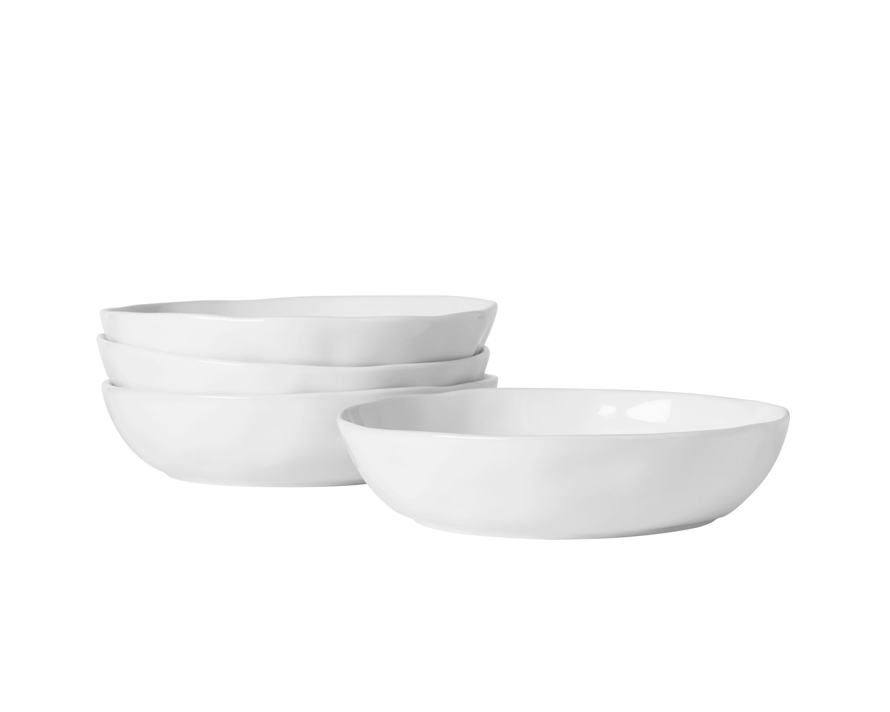 Everyday White Dinner Bowl Set, Set Of 4