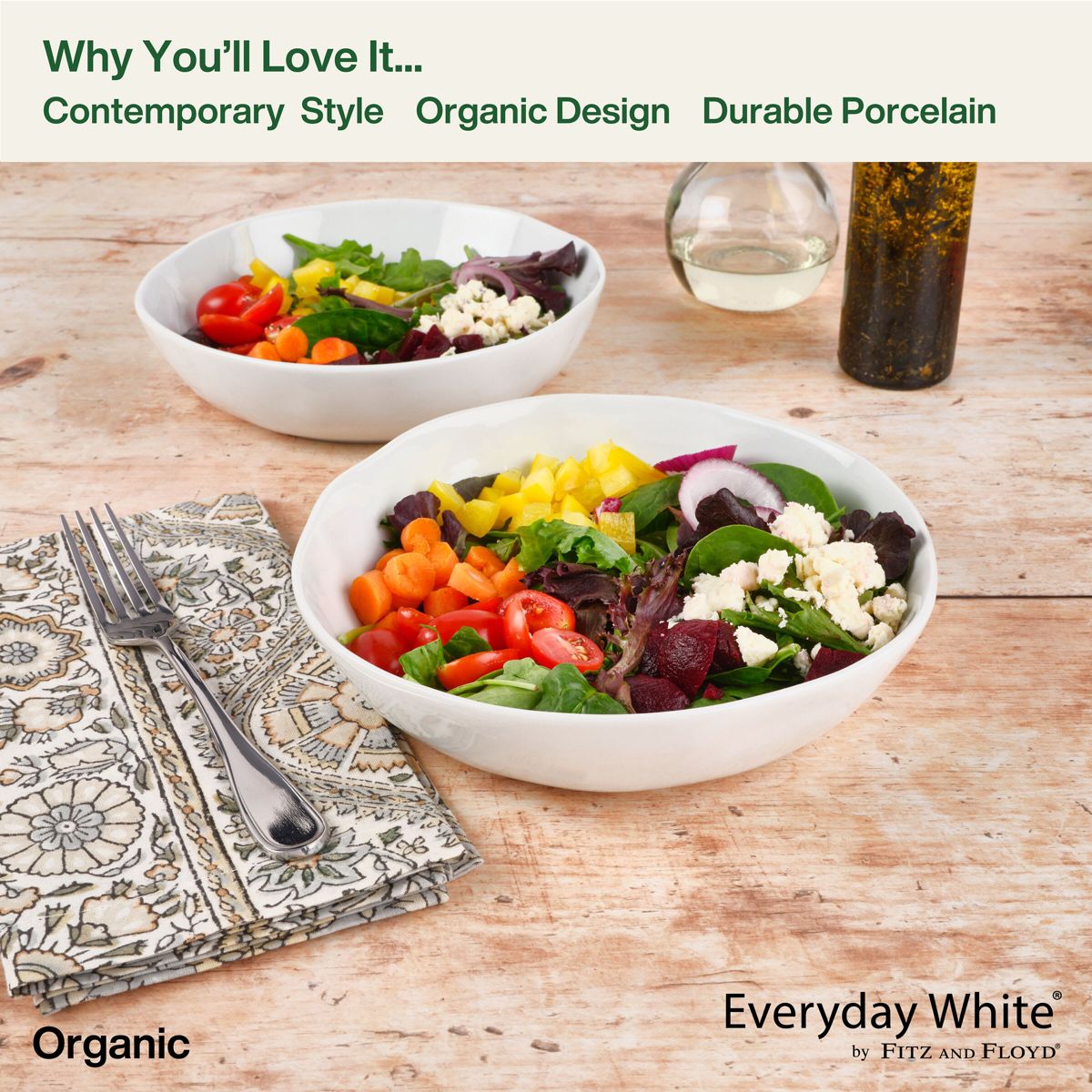 Everyday White Dinner Bowl Set, Set Of 4