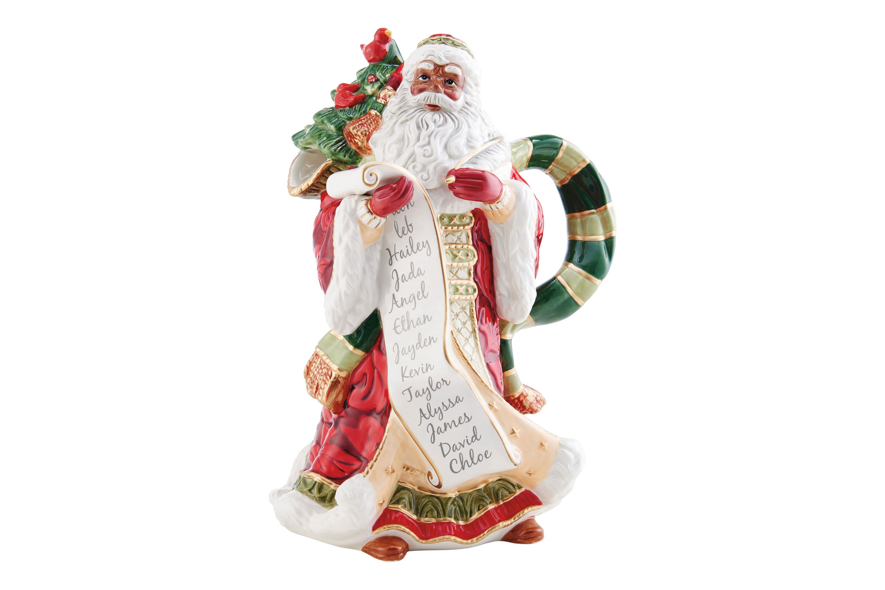 Holiday Home African American Santa Pitcher