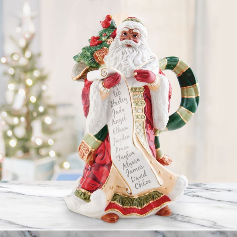 Holiday Home African American Santa Pitcher