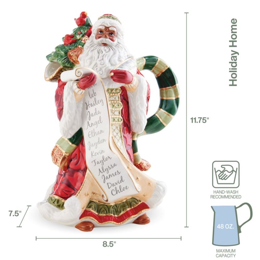 Holiday Home African American Santa Pitcher