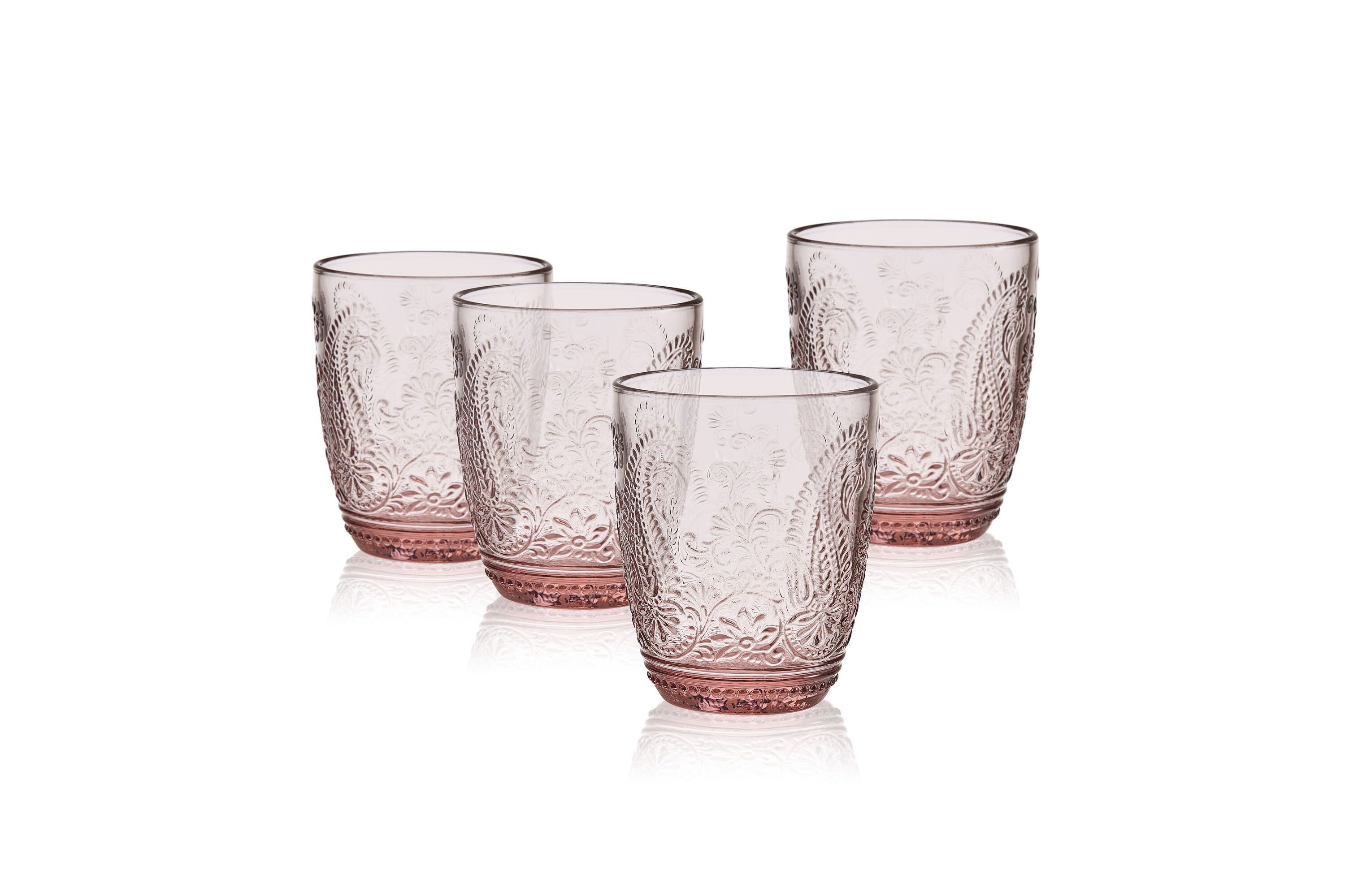 Maddi Rocks Double Old Fashioned, Set of 4, Blush