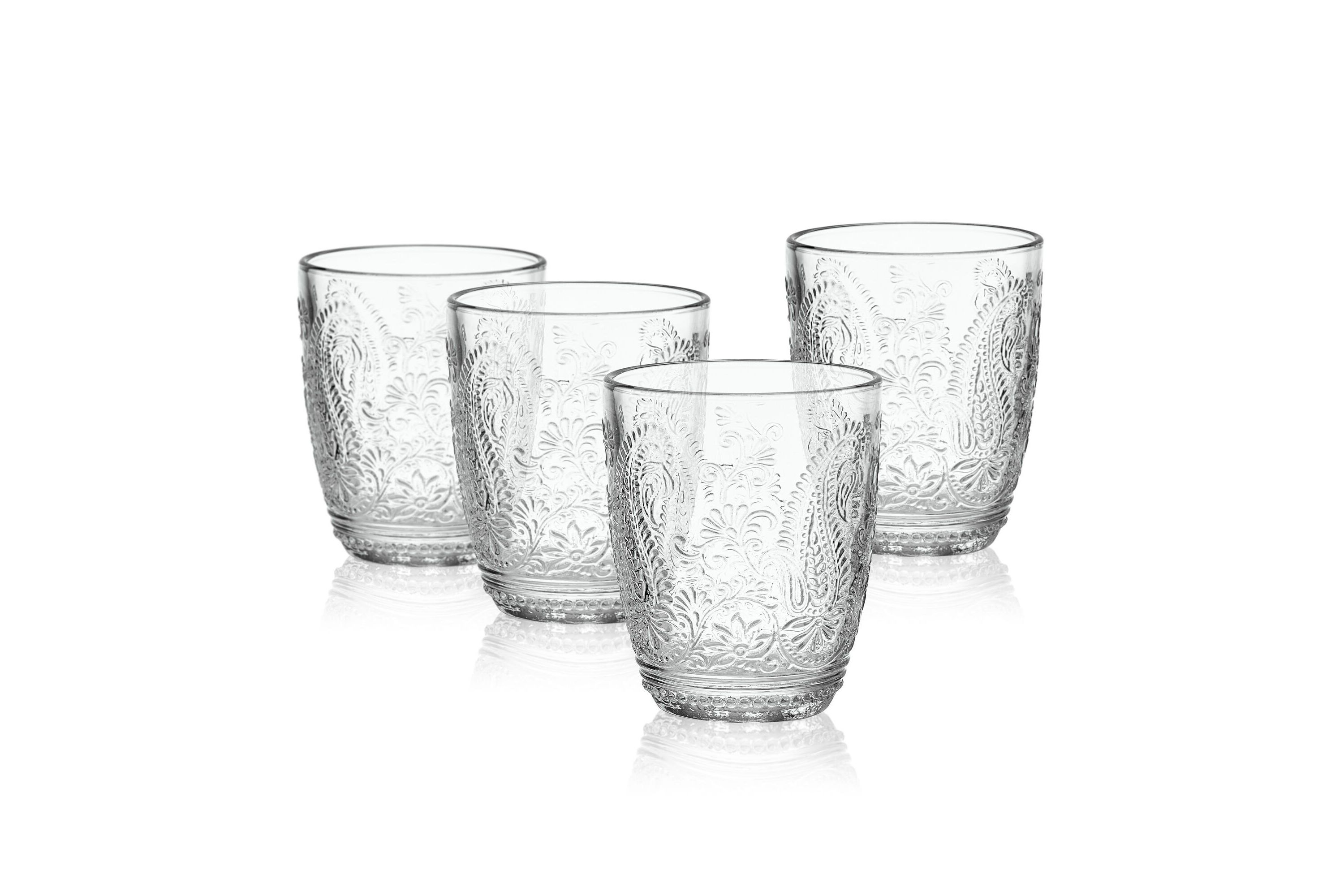 Maddi Rocks Double Old Fashioned, Set of 4, Clear, 10-ounce