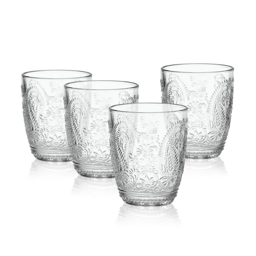 Maddi Rocks Double Old Fashioned, Set of 4, Clear, 10-ounce