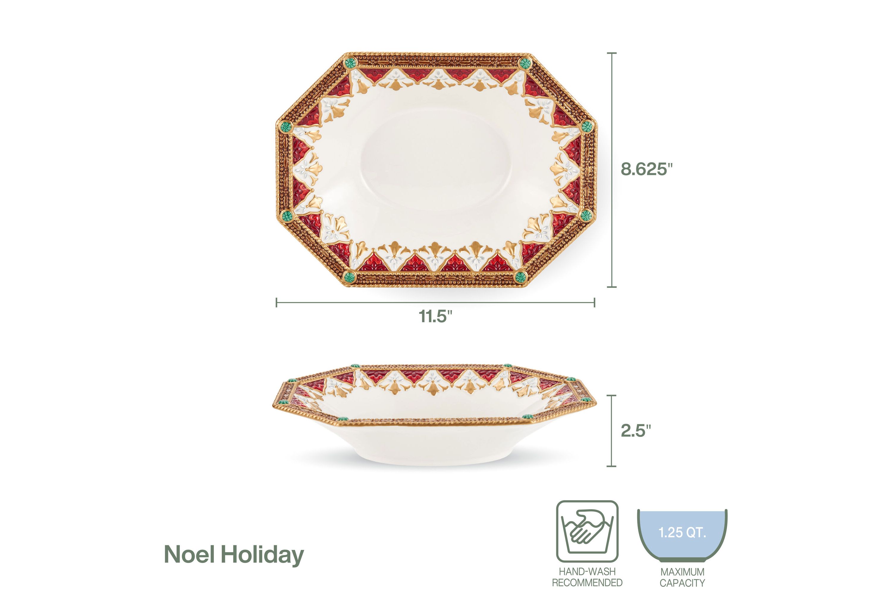 Noel Holiday Large Serve Bowl