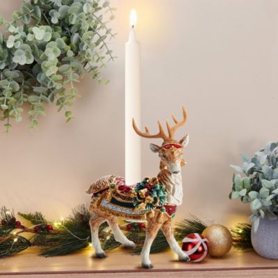 Noel Holiday Standing Deer Candleholder