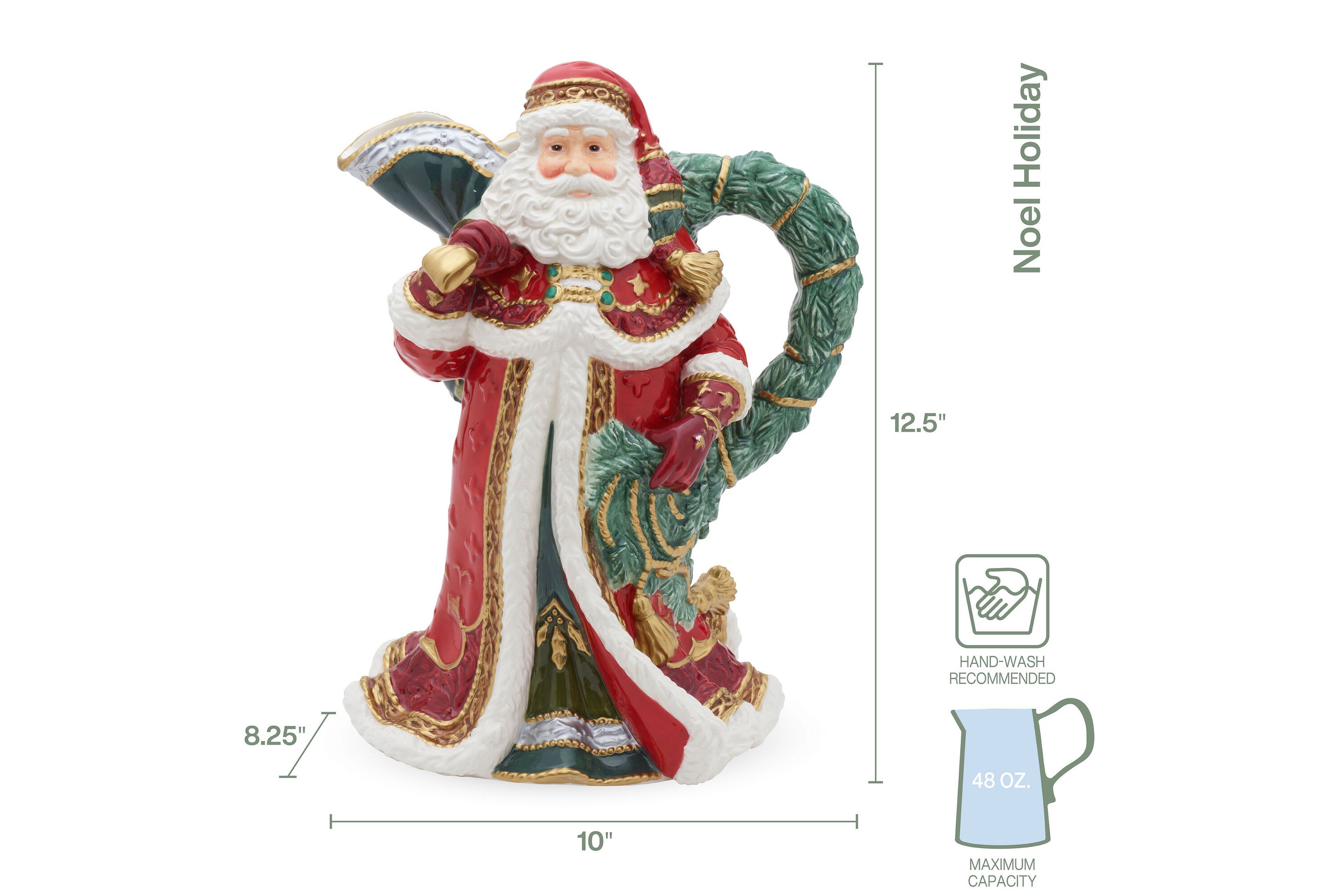 Noel Holiday Santa  Pitcher