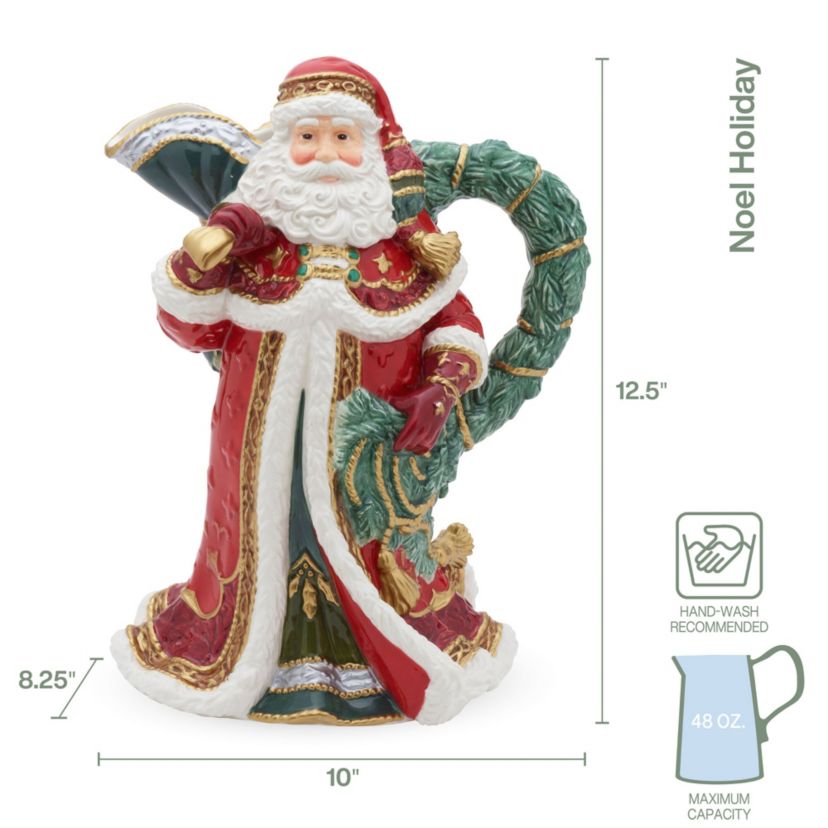 Noel Holiday Santa  Pitcher
