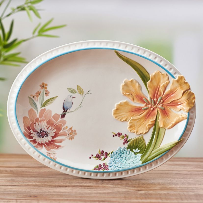 Meadow Large Platter, 14.25 Inch