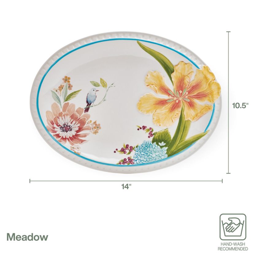 Meadow Large Platter, 14.25 Inch