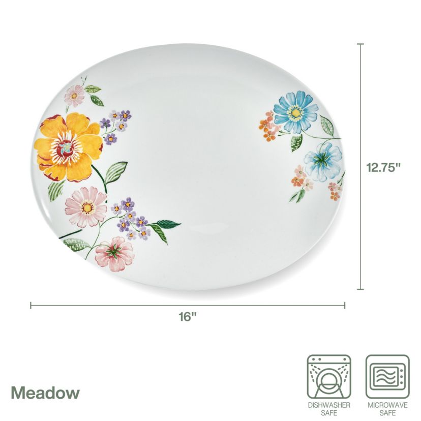 Meadow Large Platter, 16 Inch