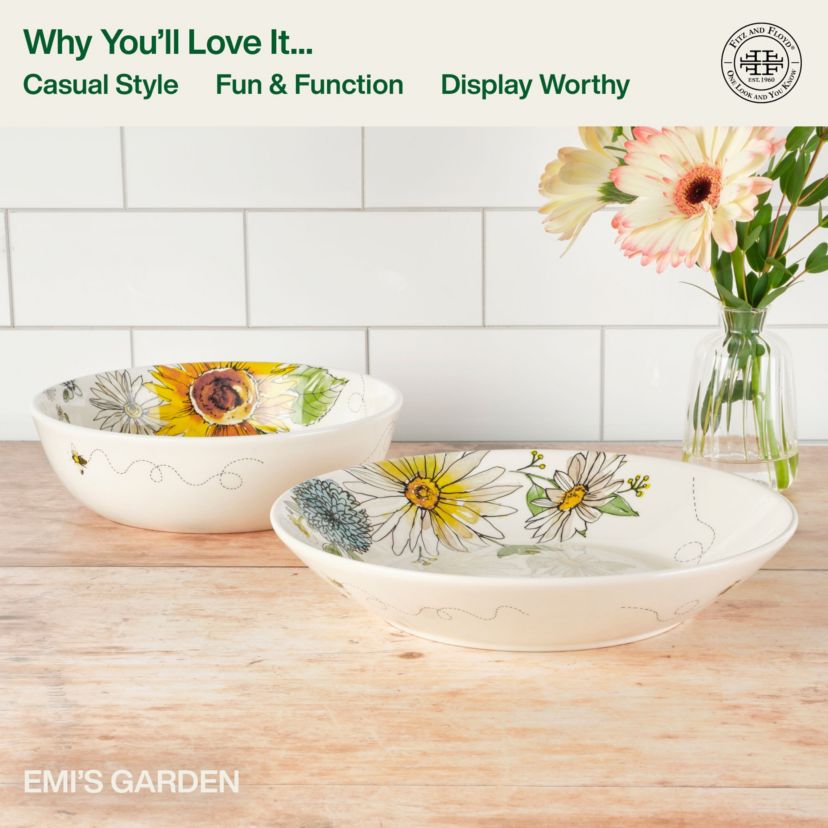 Emis Garden Set of 2 Serve Bowls