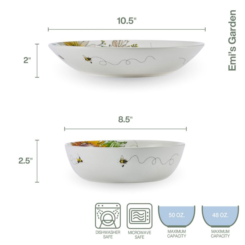 Emis Garden Set of 2 Serve Bowls
