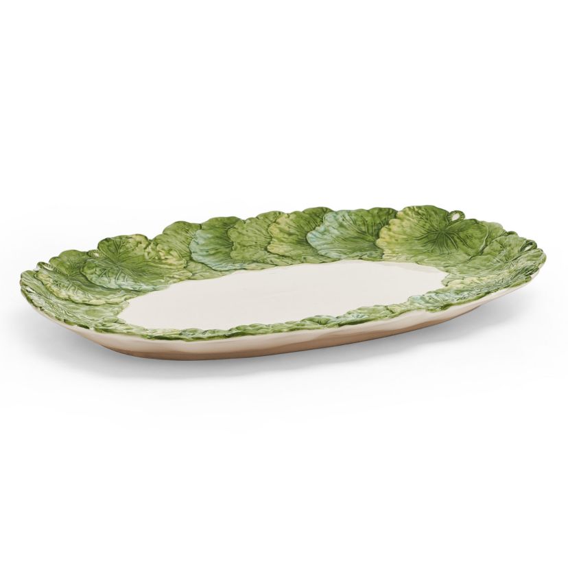 Fitz and Floyd La Fleur Leaf Platter, 15 Inch