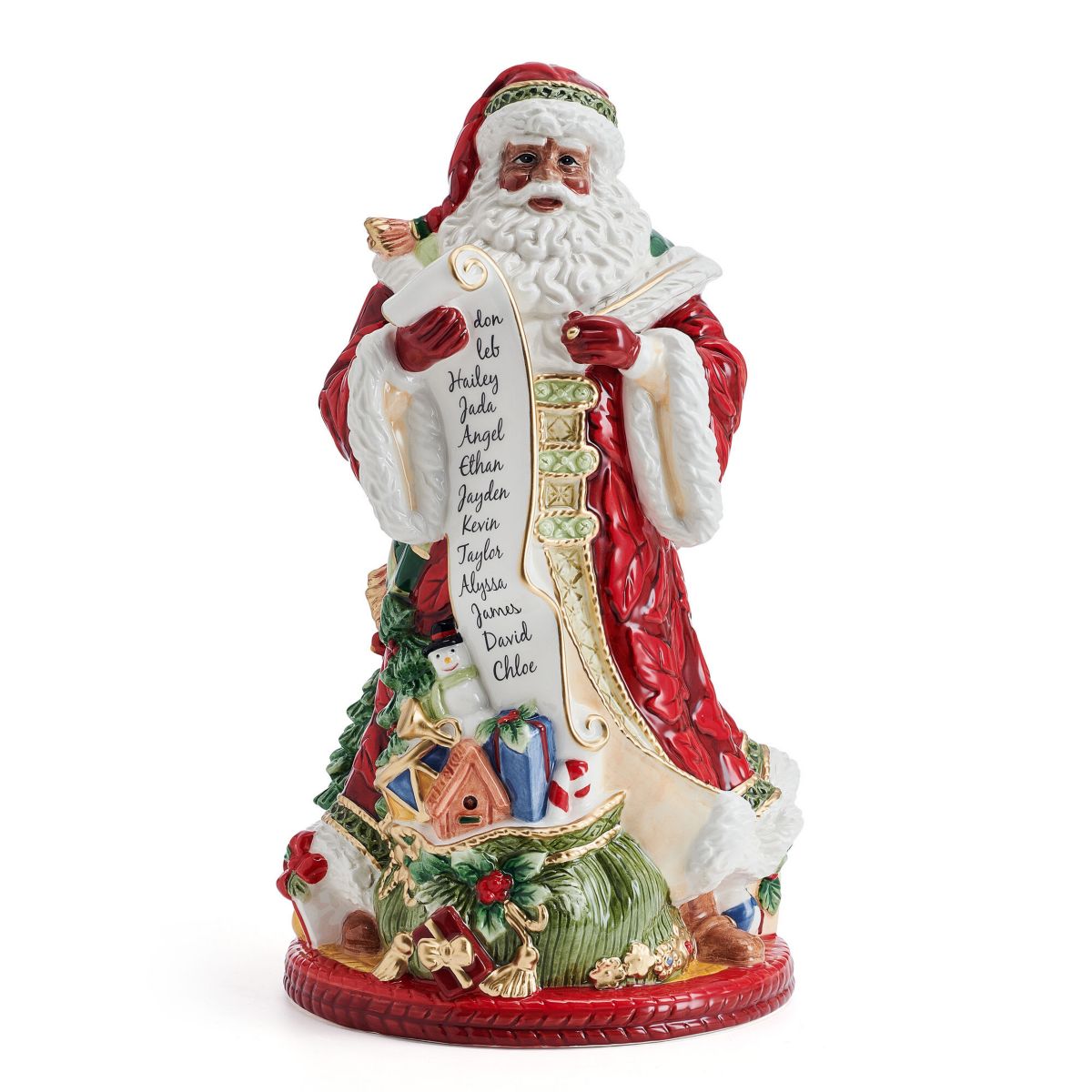 Holiday Home 13-in  African American Santa Figurine